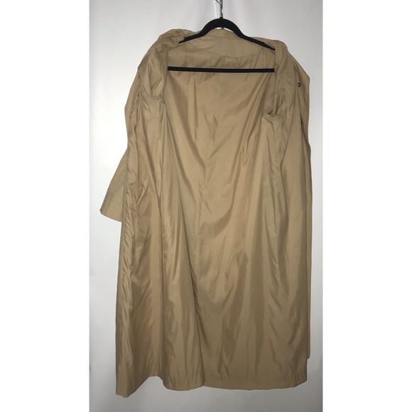 Samuel Martin Long Sleeve Button Up Rainwear Coat Tan Womens Size 12 Made In USA - Picture 3 of 11